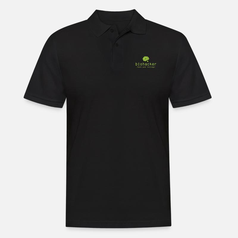 Biohacker Hack Your Biology - Männer Poloshirt - Schwarz