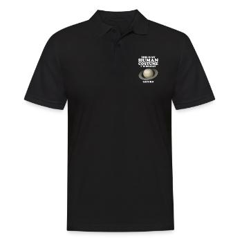 Saturn - Männer Poloshirt - Schwarz - Vorne - Kai (181cm)