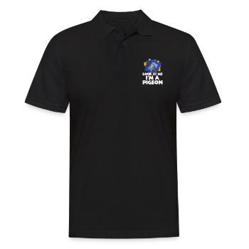 Taube - Männer Poloshirt - Schwarz - Vorne - Kai (181cm)