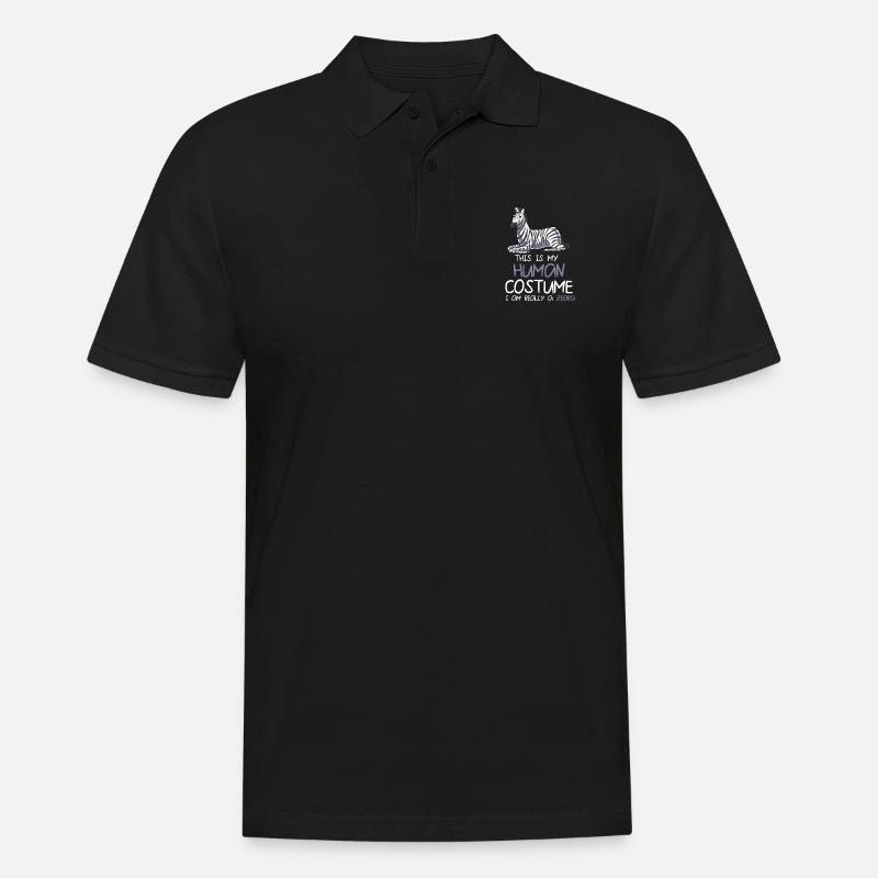 Zebra - Männer Poloshirt - Schwarz