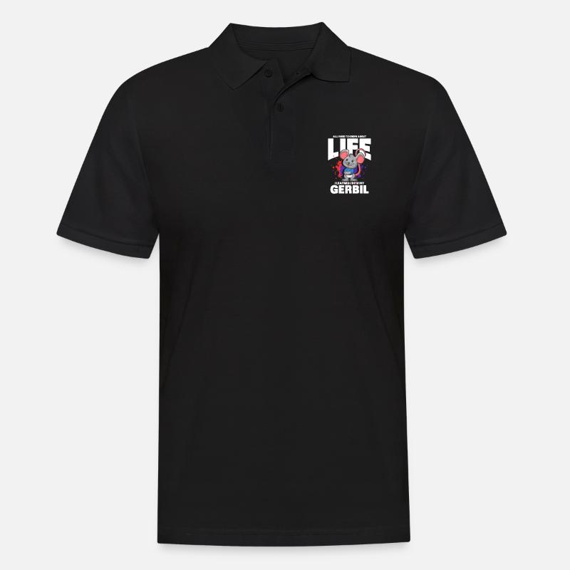 Rennmaus Maus Geschenk - Männer Poloshirt - Schwarz