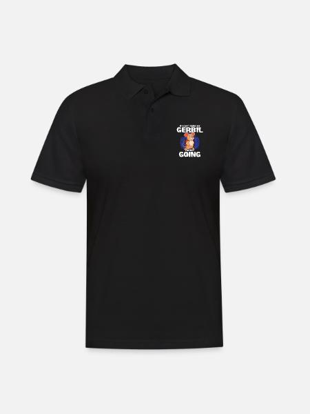 Gerbil Mouse Gift - Men's Polo Shirt - black