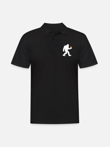 Bigfoot Waffel - Männer Poloshirt - Schwarz