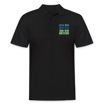 Ich Bin Nicht Stur, Meine Wege Sind Nur Besser - Männer Poloshirt - Schwarz - Vorne - Kai (181cm)