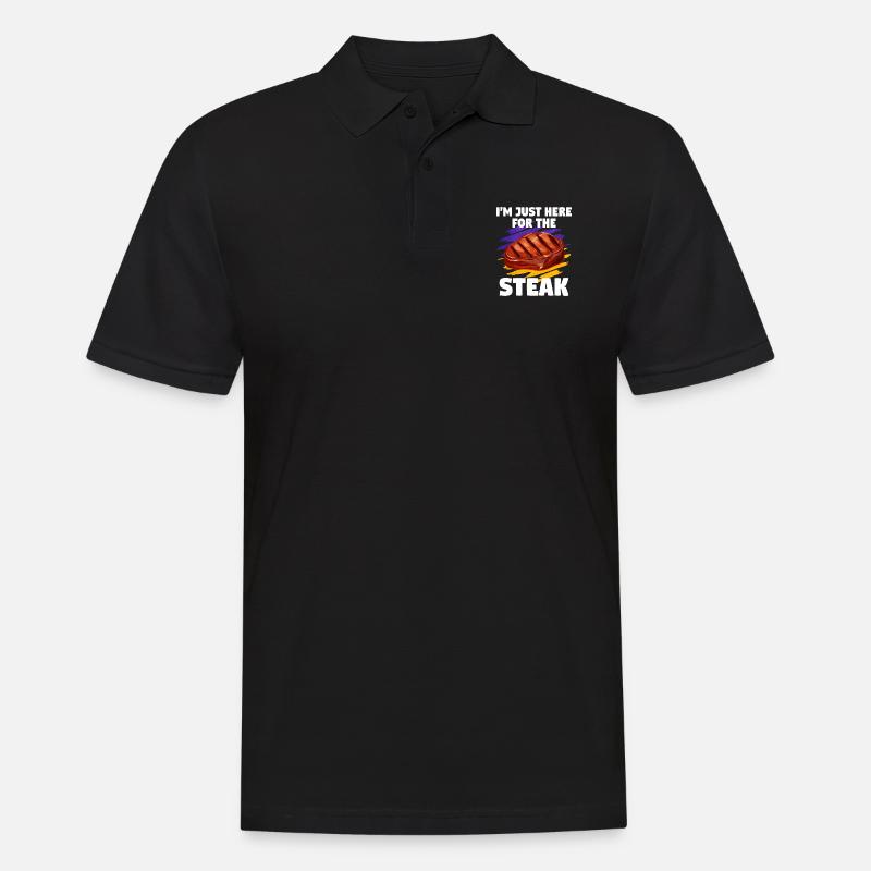 Steak - Männer Poloshirt - Schwarz