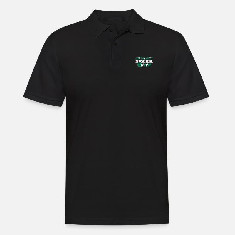 Nigeria - Männer Poloshirt - Schwarz