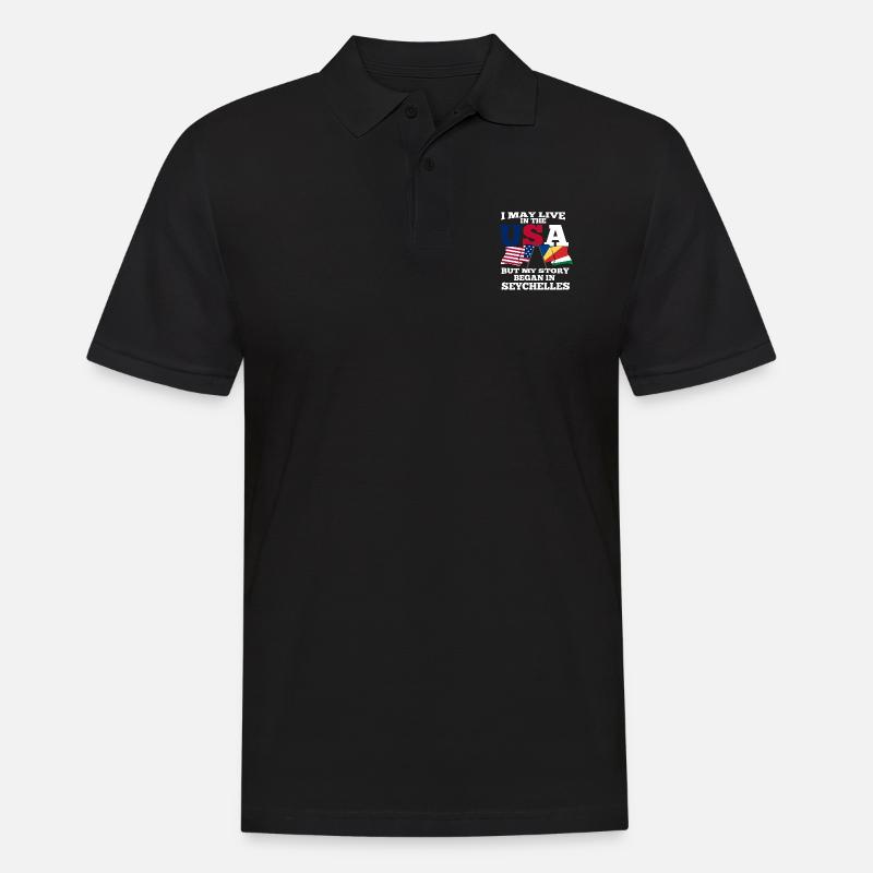 Seychellen - Männer Poloshirt - Schwarz