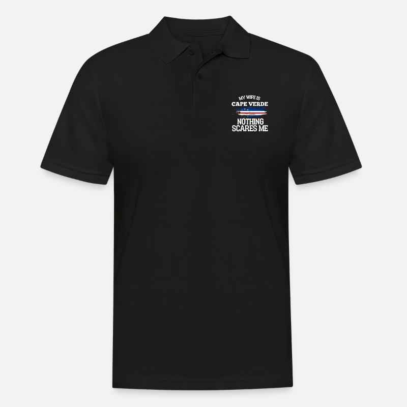 Cape Verde - Männer Poloshirt - Schwarz