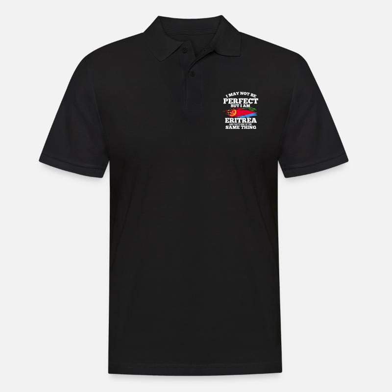 Eritrea - Männer Poloshirt - Schwarz