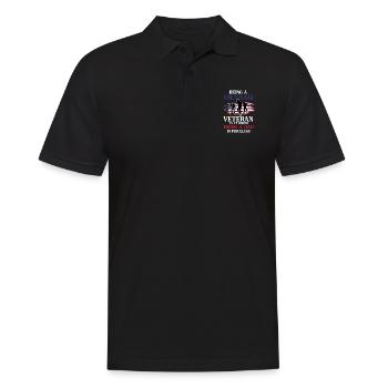 Us Army Vietnam Veteran - Männer Poloshirt - Schwarz - Vorne - Kai (181cm)