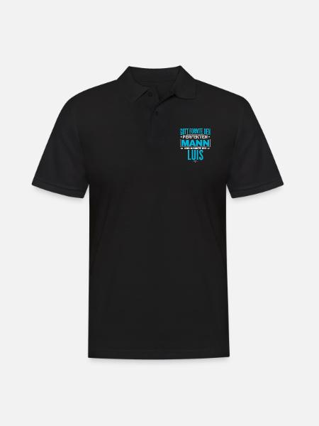 Luis Name Design - Männer Poloshirt - Schwarz