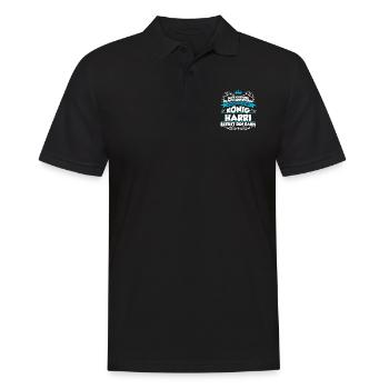 Harri Name Design - Männer Poloshirt - Schwarz - Vorne - Kai (181cm)