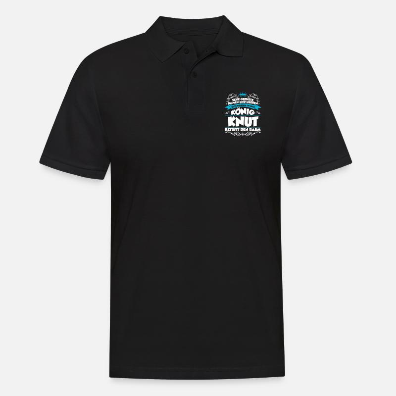 Knut Name Design - Männer Poloshirt - Schwarz