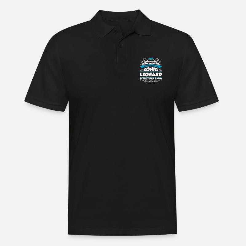 Leonard Name Design - Männer Poloshirt - Schwarz