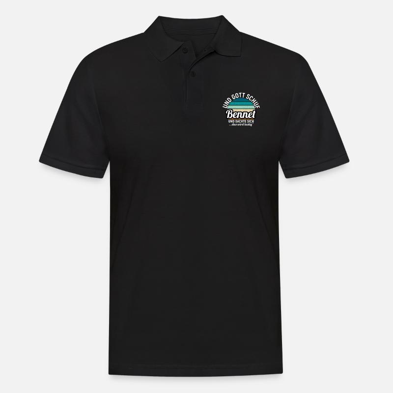Bernd - Männer Poloshirt - Schwarz