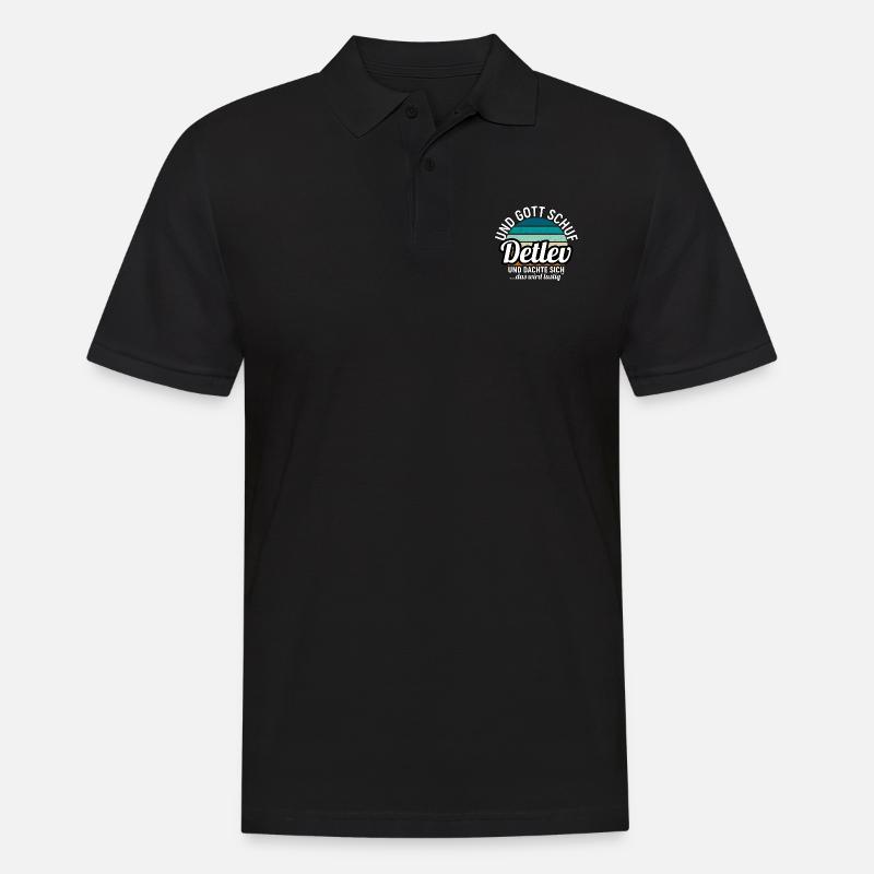 Dierk - Männer Poloshirt - Schwarz