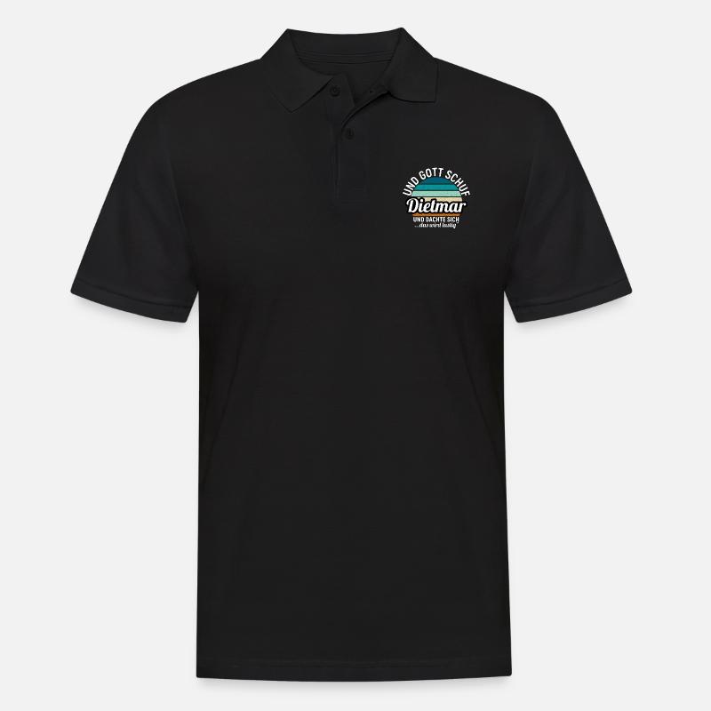 Dirk - Männer Poloshirt - Schwarz