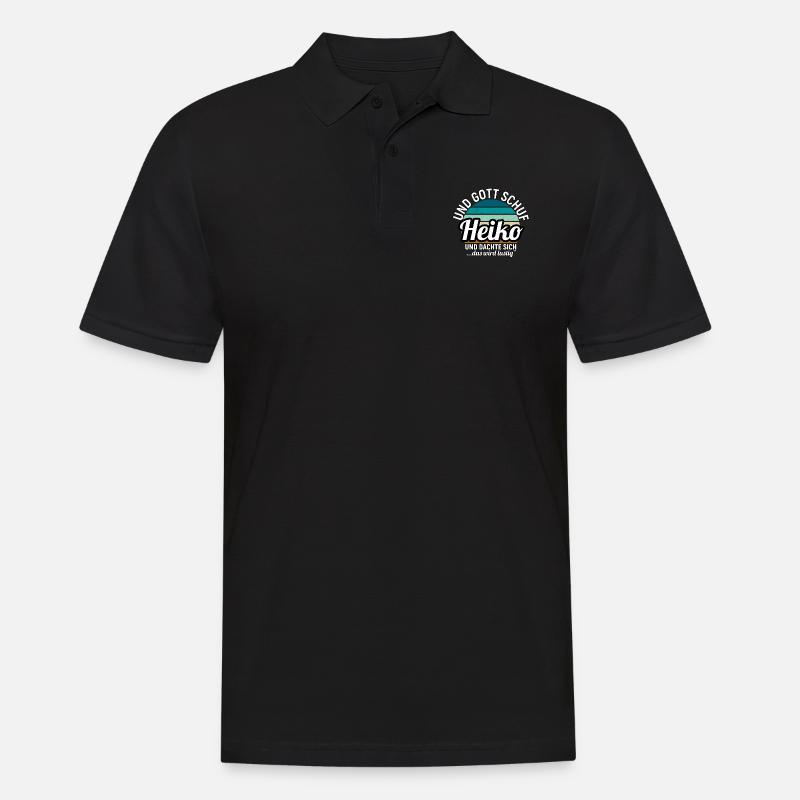 Heiko - Männer Poloshirt - Schwarz