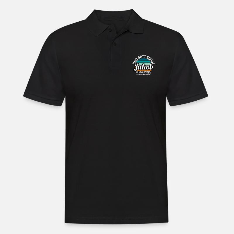 Jakob - Männer Poloshirt - Schwarz