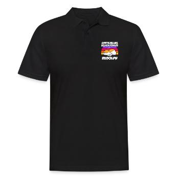 Offizielles Schlafshirt Von Rudolph - Männer Poloshirt - Schwarz - Vorne - Kai (181cm)