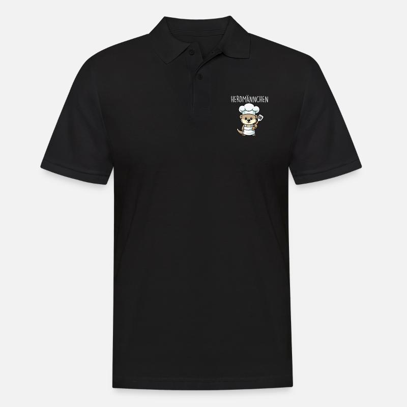 Herdmännchen Kochen - Männer Poloshirt - Schwarz
