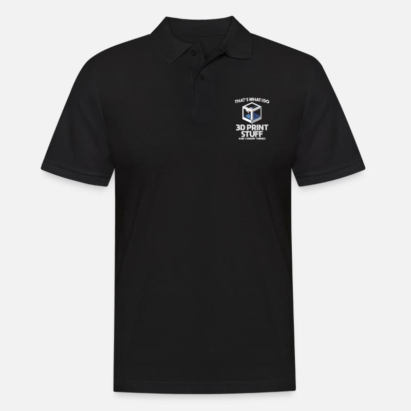 Impression 3D - Polo Homme - noir