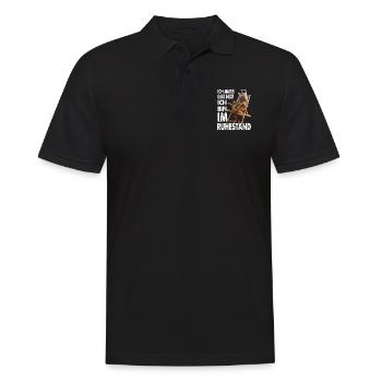 I don't have to do anything, I'm retired - Men's Polo Shirt - black - Front - Kai (181cm)