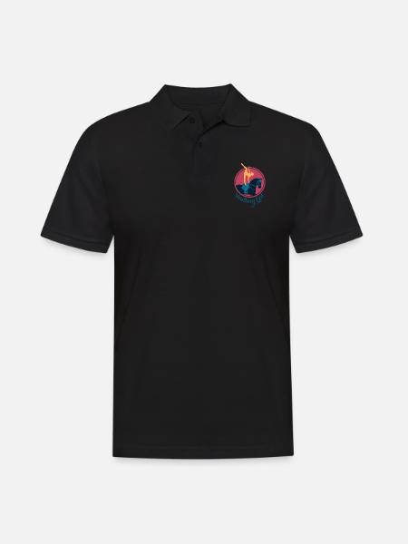 Liebt Pferd Voltigieren Geschenk - Männer Poloshirt - Schwarz