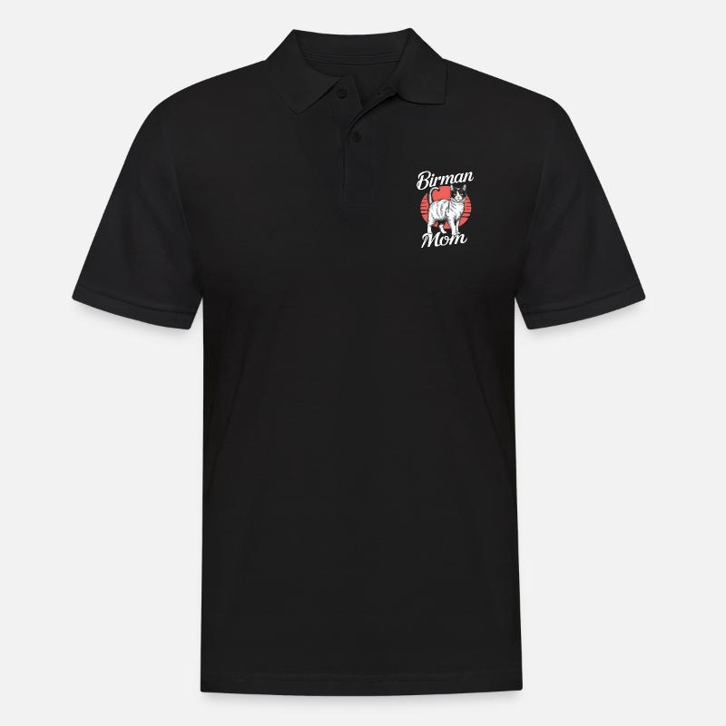 Katze Birma Geschenk - Männer Poloshirt - Schwarz