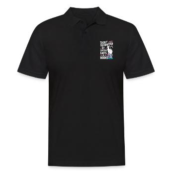Katze Sphynx Geschenk - Männer Poloshirt - Schwarz - Vorne - Kai (181cm)