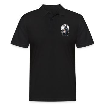 Hase - Männer Poloshirt - Schwarz - Vorne - Kai (181cm)