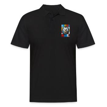 Hedgehog - Men's Polo Shirt - black - Front - Kai (181cm)