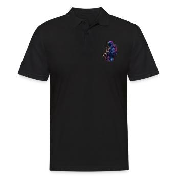 Saxophone astronaute - Polo Homme - noir - Devant - Kai (181cm)