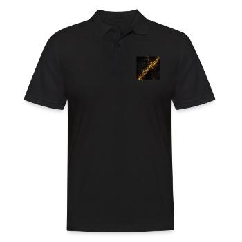 Querflöte - Männer Poloshirt - Schwarz - Vorne - Kai (181cm)