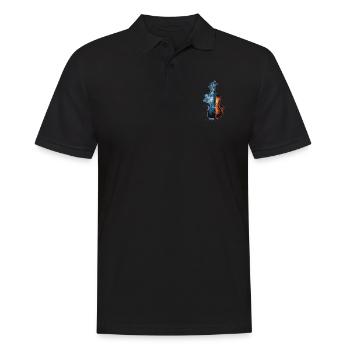 Violine - Männer Poloshirt - Schwarz - Vorne - Kai (181cm)
