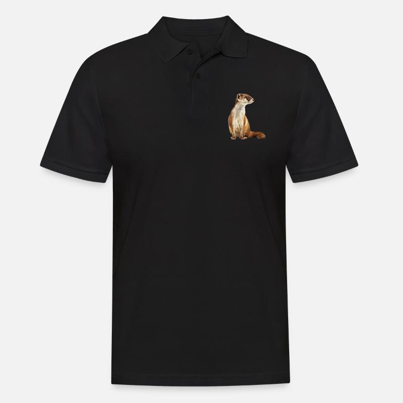 Wiesel - Männer Poloshirt - Schwarz