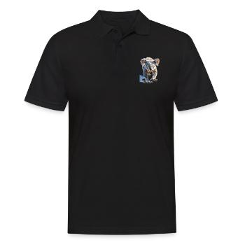 Koala - Männer Poloshirt - Schwarz - Vorne - Kai (181cm)