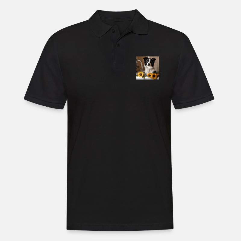 Border Collie - Männer Poloshirt - Schwarz