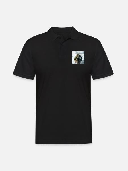 Mittelalterliche Burg - Männer Poloshirt - Schwarz