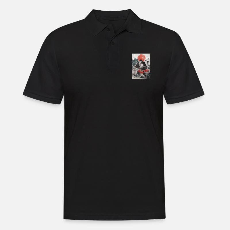 Samurai - Männer Poloshirt - Schwarz
