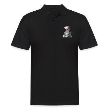 Axolotl - Männer Poloshirt - Schwarz - Vorne - Kai (181cm)