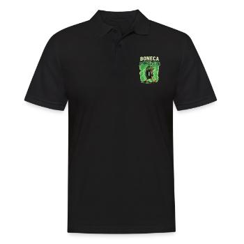 Frosch - Männer Poloshirt - Schwarz - Vorne - Kai (181cm)