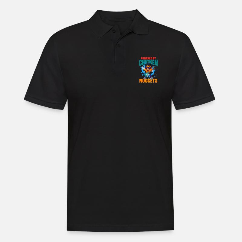 Chicken Nugget - Männer Poloshirt - Schwarz