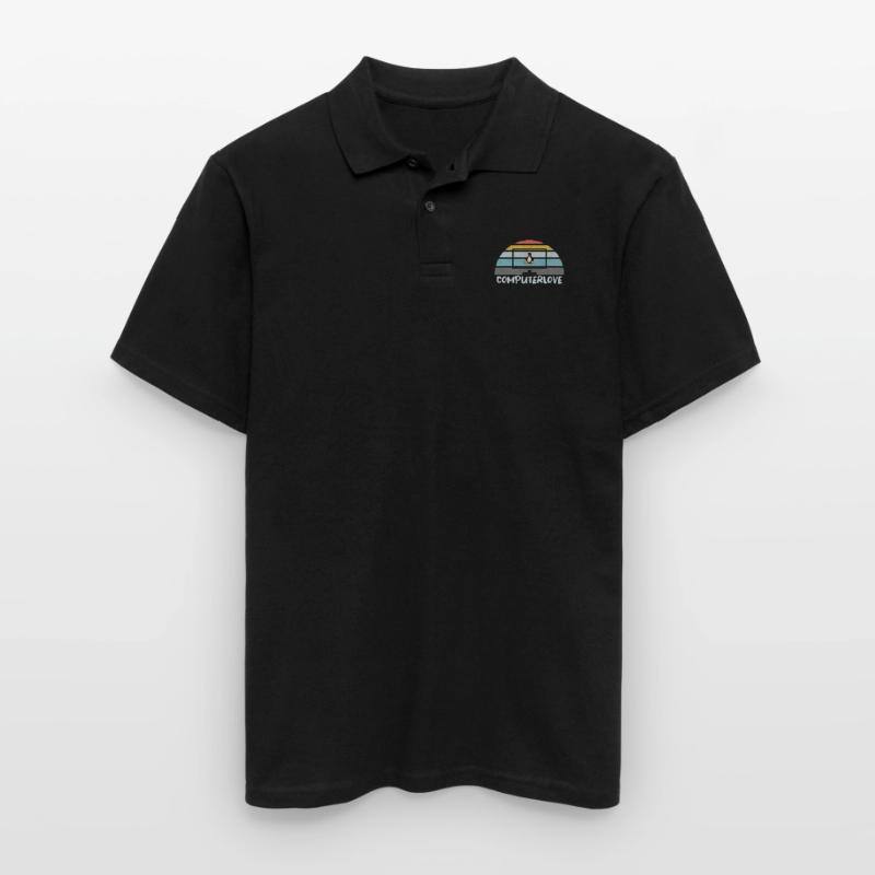 LINUX PINGUIN PROGRAMMIERER TUX PC COMPUTERLOVE Männer Poloshirt