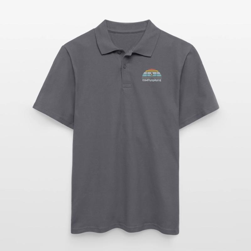 LINUX PINGUIN PROGRAMMIERER TUX PC COMPUTERLOVE Männer Poloshirt