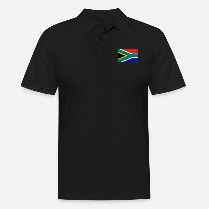 Südafrika Flagge - Männer Poloshirt - Schwarz