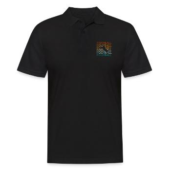Vintage Retro Football Wild Receiver Shirt - Men's Polo Shirt - black - Front - Kai (181cm)