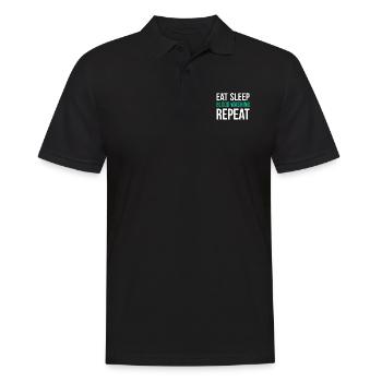 Eat Sleep Blood Washing Repeat Shirt - Men's Polo Shirt - black - Front - Kai (181cm)