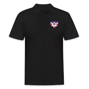 British Queen Monarchy Platinum Jubilee 70th yr - Men's Polo Shirt - black - Front - Kai (181cm)