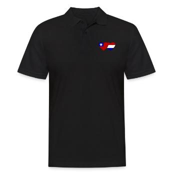 Cœur de drapeau de la Hollande de Taïwan - Polo Homme - noir - Devant - Kai (181cm)